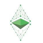 eine gespiegelte, grüne Pyramide