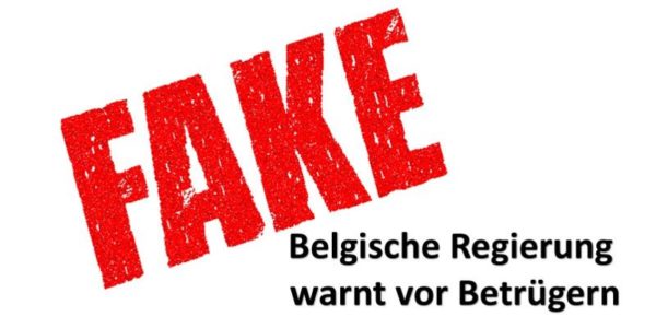 Fake in roter Schrift