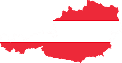 Österreich Flagge mit Struktur des Landes